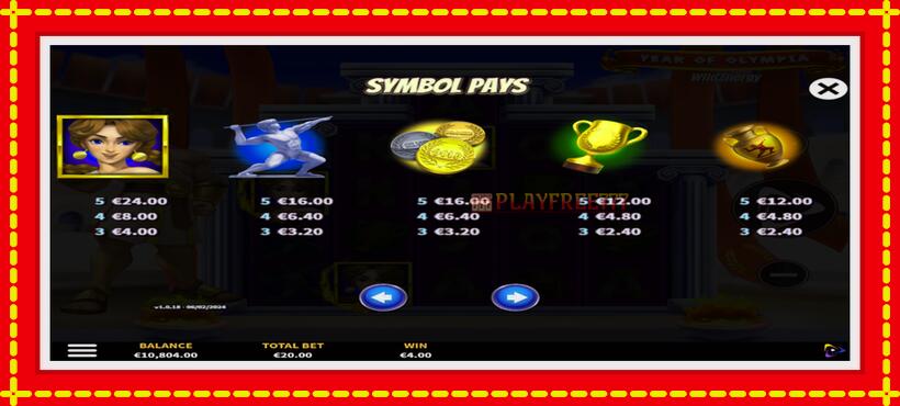 Slot machine Year of Olympia with access to free game online, picture 5