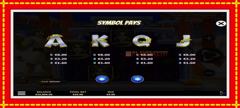 Slot machine Year of Olympia with access to free game online, picture 6