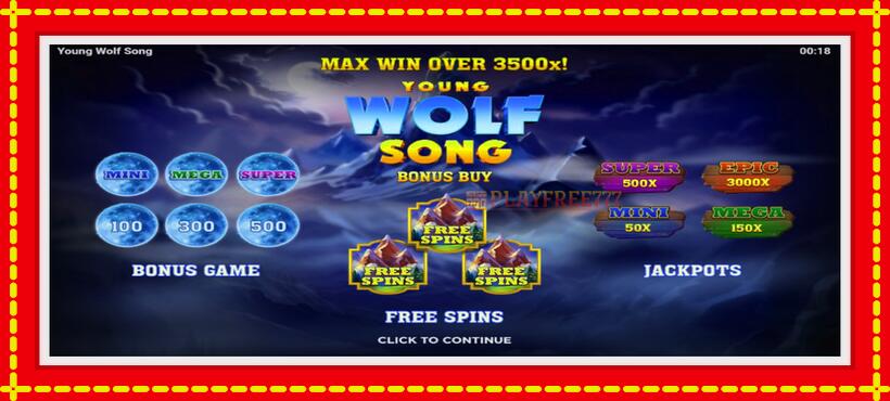 Slot machine Young Wolf Song with access to free game online, picture 1