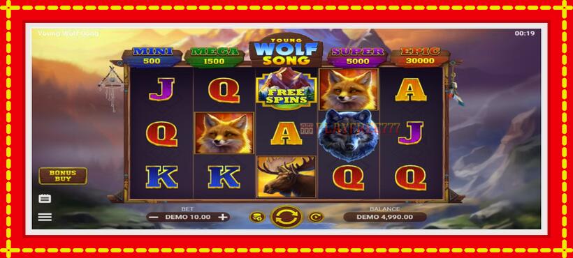 Slot machine Young Wolf Song with access to free game online, picture 2