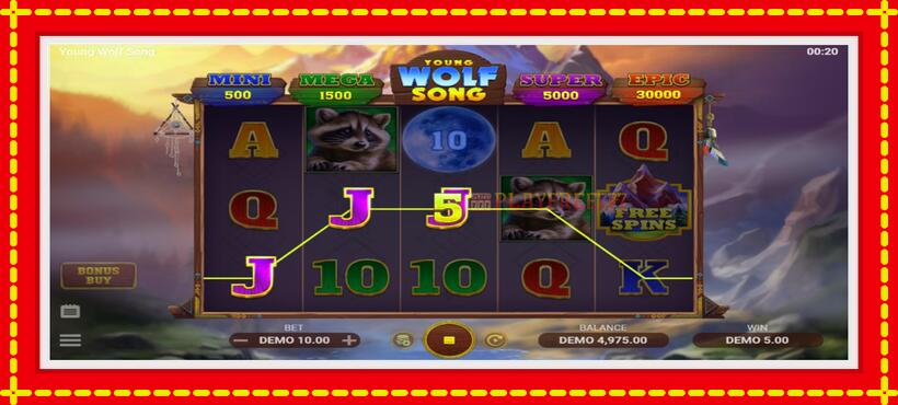 Slot machine Young Wolf Song with access to free game online, picture 3