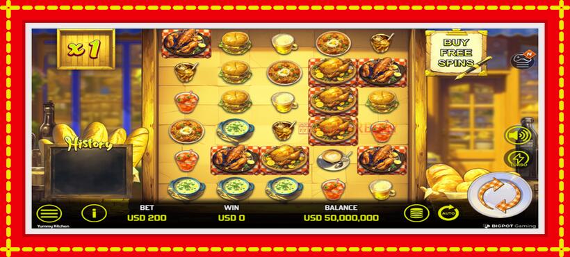 Slot machine Yummy Kitchen with access to free game online, picture 1