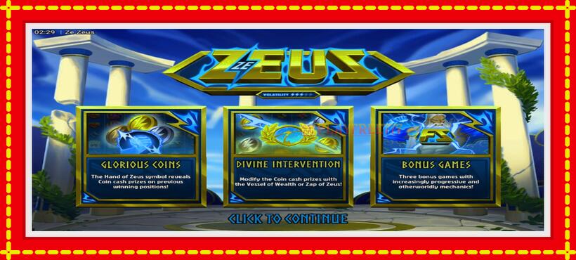 Slot machine Ze Zeus with access to free game online, picture 1