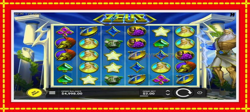 Slot machine Ze Zeus with access to free game online, picture 2