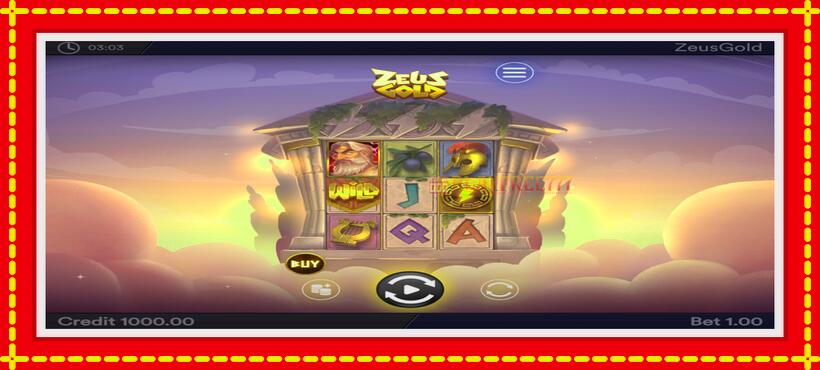 Slot machine Zeus Gold with access to free game online, picture 2