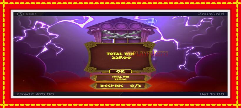 Slot machine Zeus Gold with access to free game online, picture 5