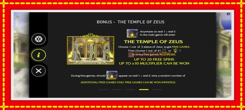 Slot machine Zeus King of Gods with access to free game online, picture 6