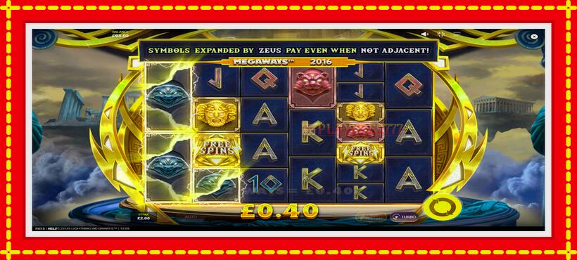 Slot machine Zeus Lightning Megaways with access to free game online, picture 2