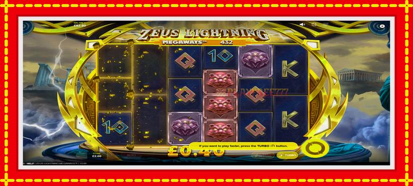 Slot machine Zeus Lightning Megaways with access to free game online, picture 3