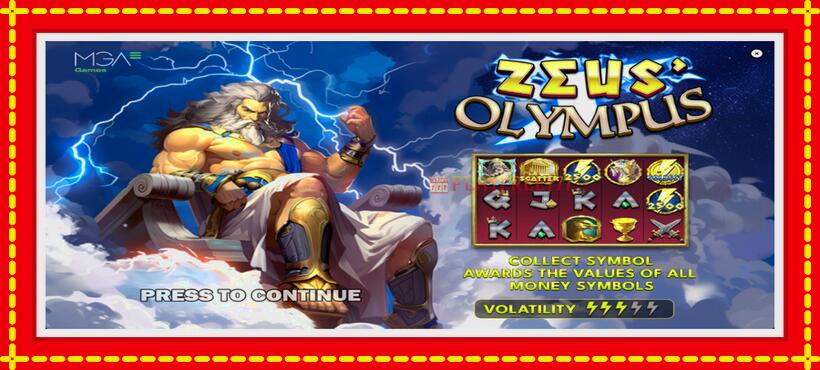 Slot machine Zeus Olympus with access to free game online, picture 1