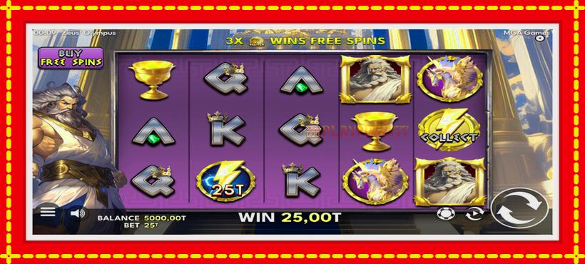 Slot machine Zeus Olympus with access to free game online, picture 3