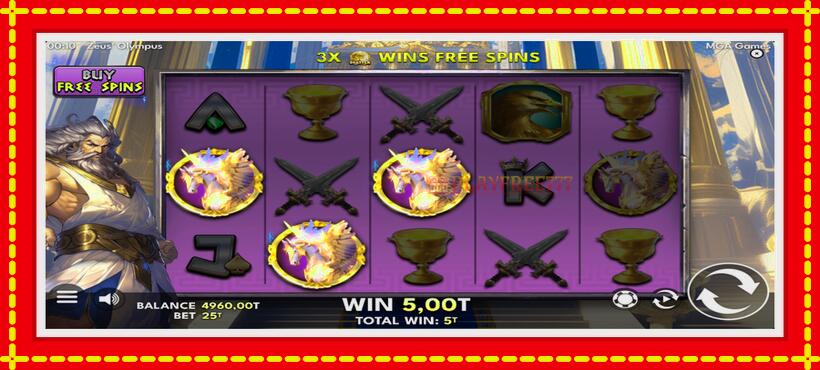 Slot machine Zeus Olympus with access to free game online, picture 4