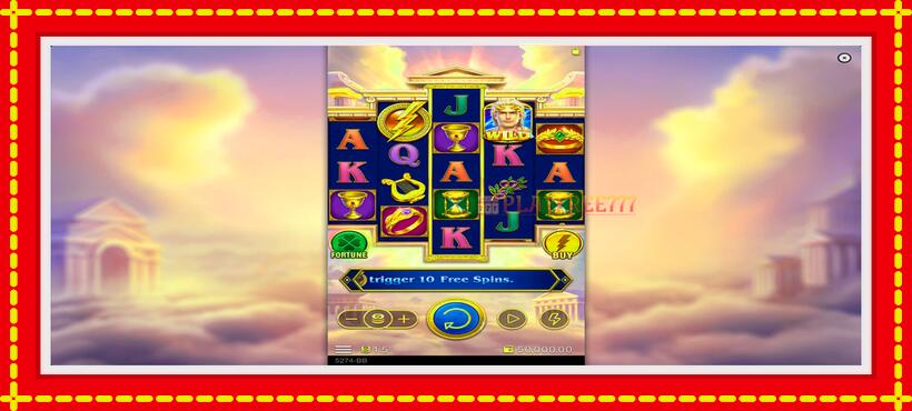 Slot machine Zeus Rise with access to free game online, picture 1