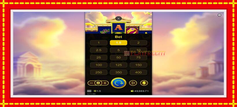 Slot machine Zeus Rise with access to free game online, picture 5