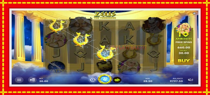 Slot machine Zeus The Thunderer with access to free game online, picture 4