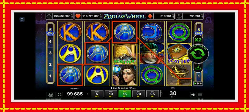 Slot machine Zodiac Wheel with access to free game online, picture 4