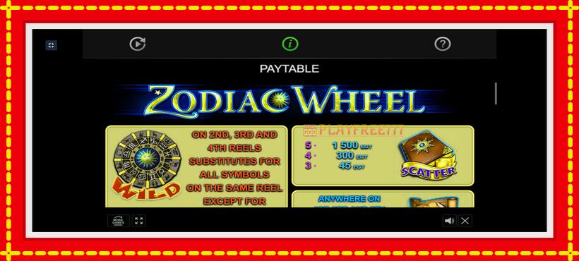 Slot machine Zodiac Wheel with access to free game online, picture 6