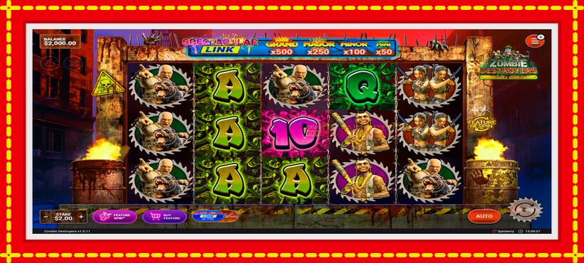 Slot machine Zombie Destroyers with access to free game online, picture 1