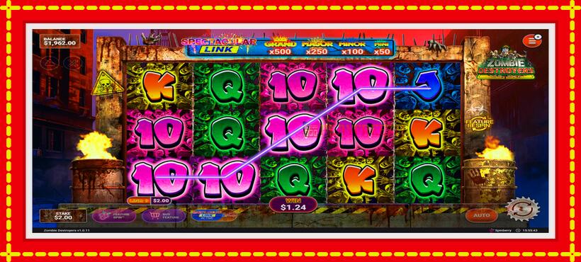 Slot machine Zombie Destroyers with access to free game online, picture 3