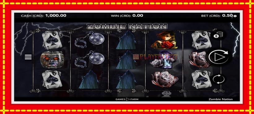 Slot machine Zombie Nation with access to free game online, picture 1