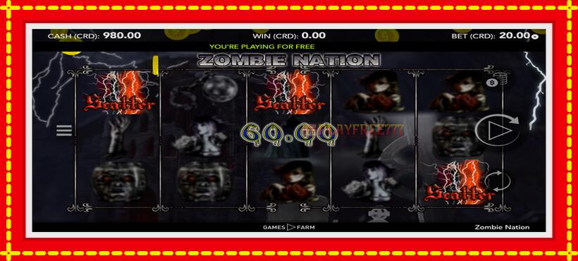 Slot machine Zombie Nation with access to free game online, picture 2