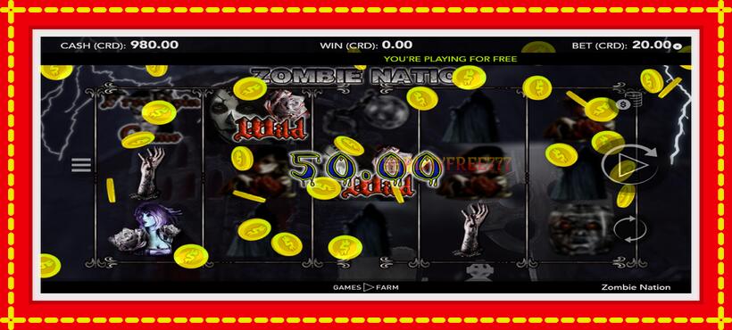 Slot machine Zombie Nation with access to free game online, picture 4