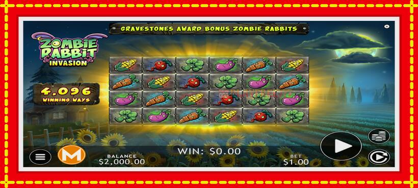 Slot machine Zombie Rabbit Invasion with access to free game online, picture 2