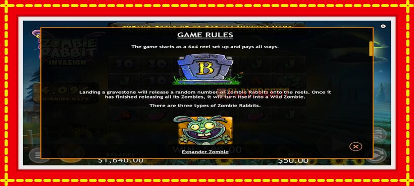 Slot machine Zombie Rabbit Invasion with access to free game online, picture 6