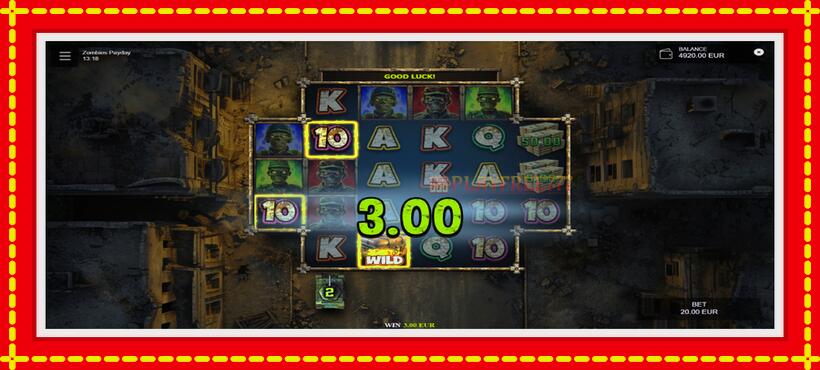 Slot machine Zombies Payday with access to free game online, picture 3