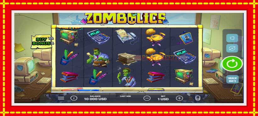 Slot machine Zombolics with access to free game online, picture 1