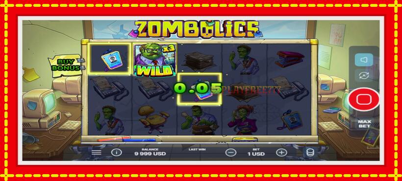 Slot machine Zombolics with access to free game online, picture 2