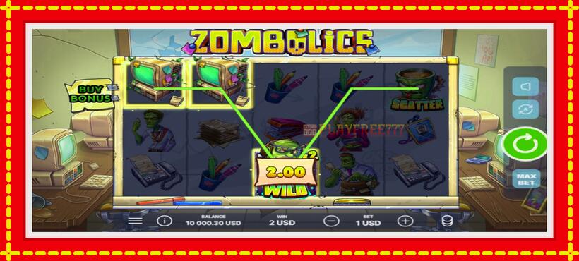 Slot machine Zombolics with access to free game online, picture 4